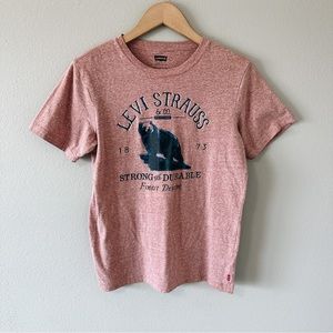 Levi’s Tee Short Sleeve Crewneck Faded Pink Women’s Small Levi Strauss